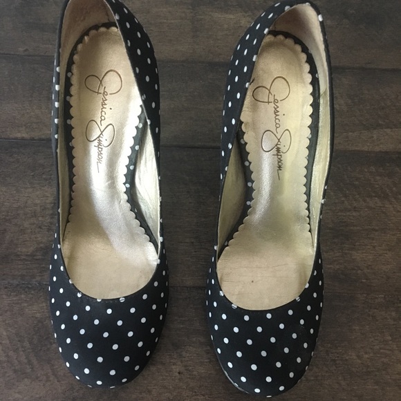 jessica simpson polka dot shoes